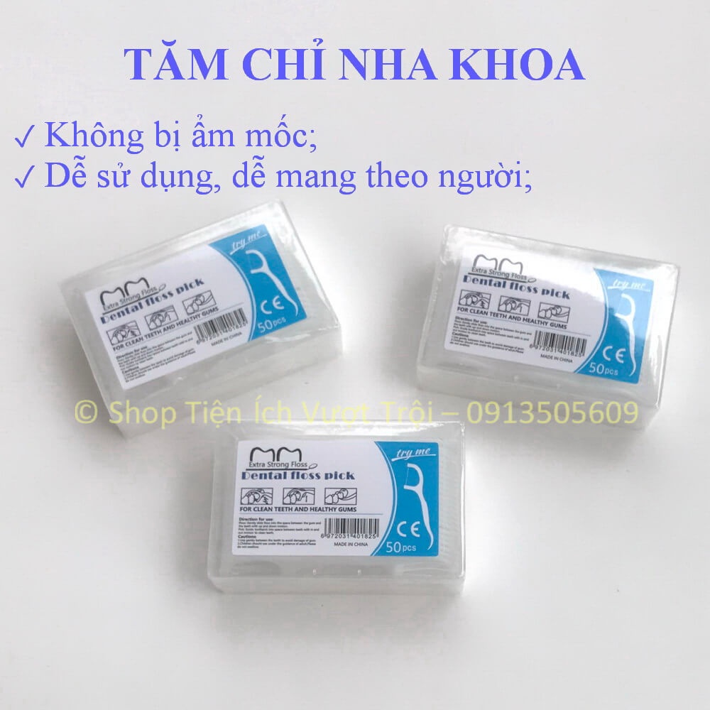 Tăm chỉ nha khoa làm sạch khe kẽ răng, hộp to,túi to chi phí thấp, lấy thức ăn giắt trong khe kẽ răng-Tiện Ích Vượt Trội