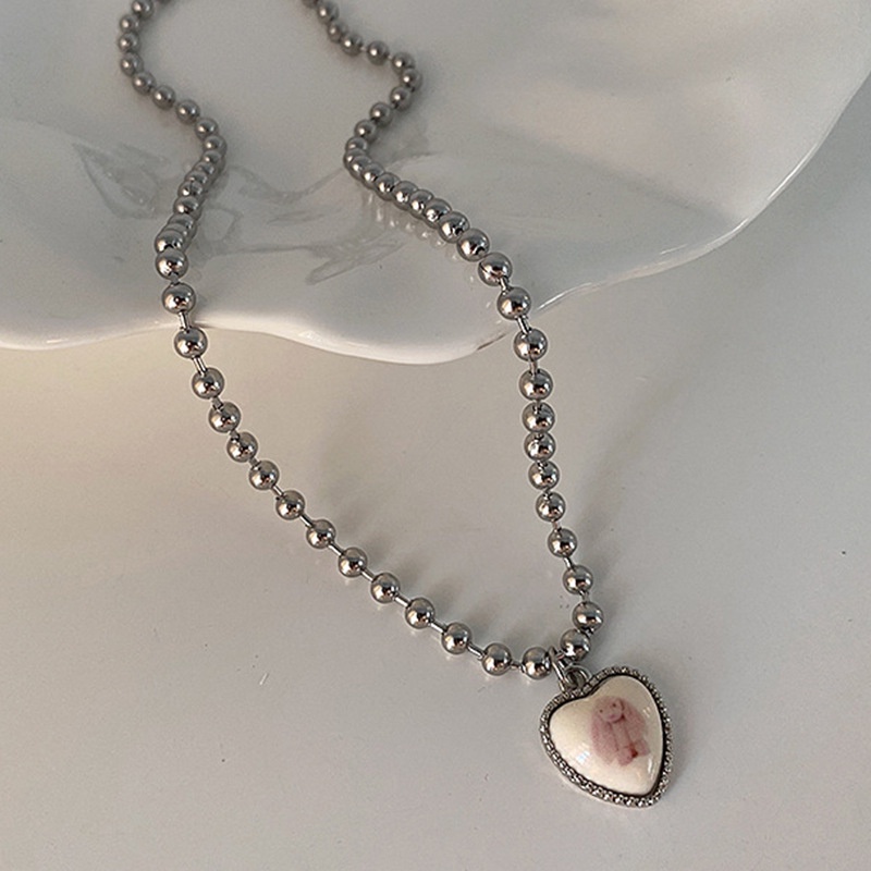 Dây chuyền bằng hợp kim có mặt hình trái tim thời trang cho nữ