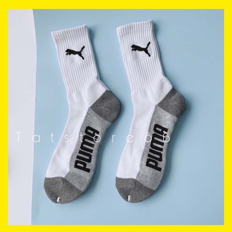 Tất nam cổ cao -PUMA thể thao đá bóng Vớ cổ cao chất liệu cotton thấm hút mồ hồi chống trơn trượt TT97