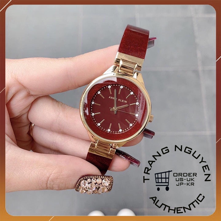 Đồng hồ nữ AK AK/1408 Đồng hồ nữ dây mặt đá sang trọng Đường kính 36mm AUTHENTIC