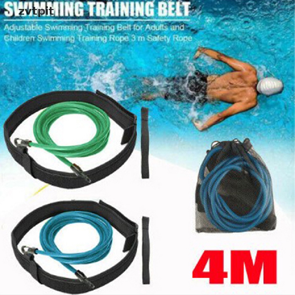 [ZVPT] 4M Adjustable Swim Training Resistance Elastic Belt Tether Elastic Rope Band DSF
