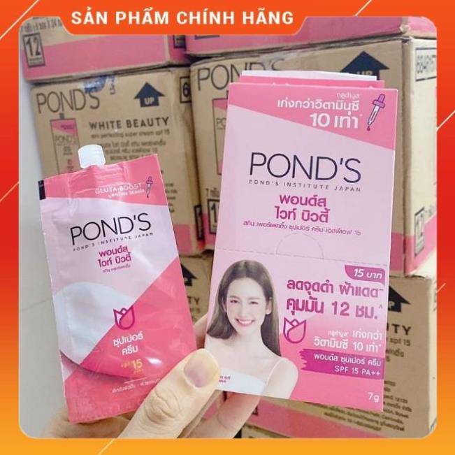 Hộp 06 Gói x 7G Kem Dưỡng Da Ban Ngày Ponds White Beauty Thái lan chính hãng