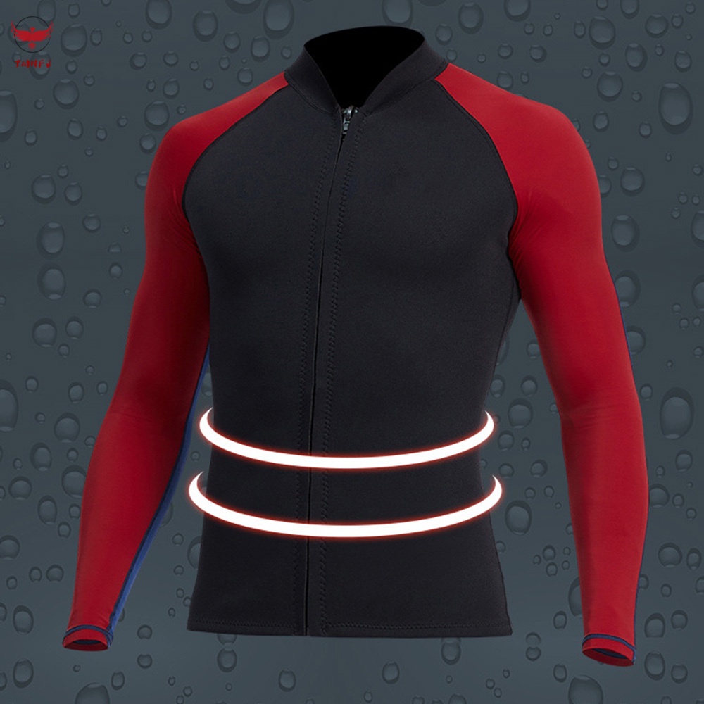 Bộ Đồ Lặn Dài Tay Có Khóa Kéo Chất Liệu Cao Su Tổng Hợp Siêu Bền Thời Trang Cho Nam