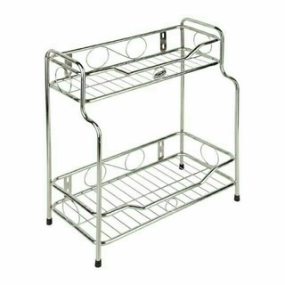Kệ gia vị inox 2 tầng cao cấp, kệ đựng gia vị inox 2 tầng