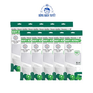 Combo 10 gói khẩu trang Bông Bạch Tuyết KF94 Trắng
