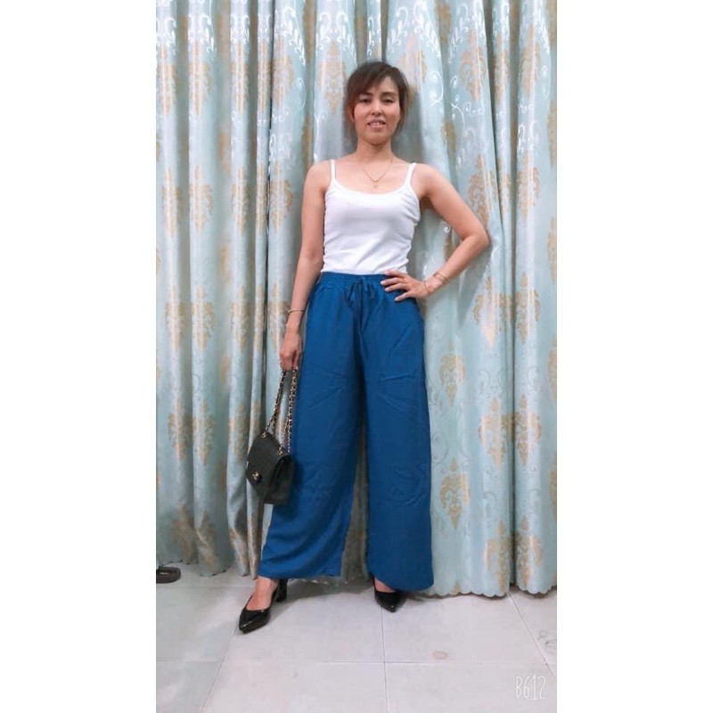 [47-60ký]Quần Culottes ống rộng thổ cẩm phong cách boho có 2 túi(link 1)