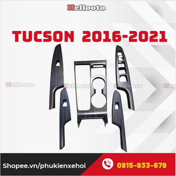 Ốp Nội Thất Xe Tucson 2016 2017 2018 2019 2020- 5 chi tiết .Mẫu Vân Đá
