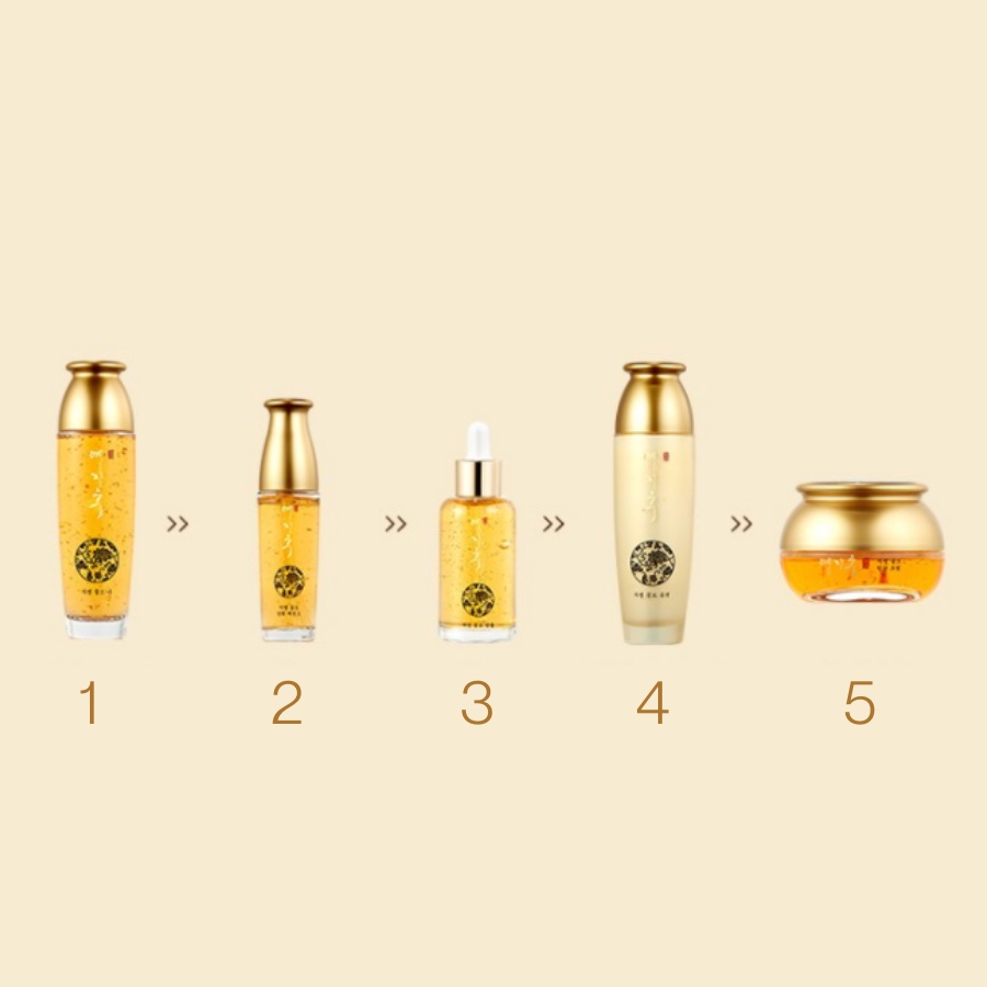 Bộ sản phẩm dưỡng da chắc khỏe 5 món Yezihu Gold Skin Care Hàn Quốc