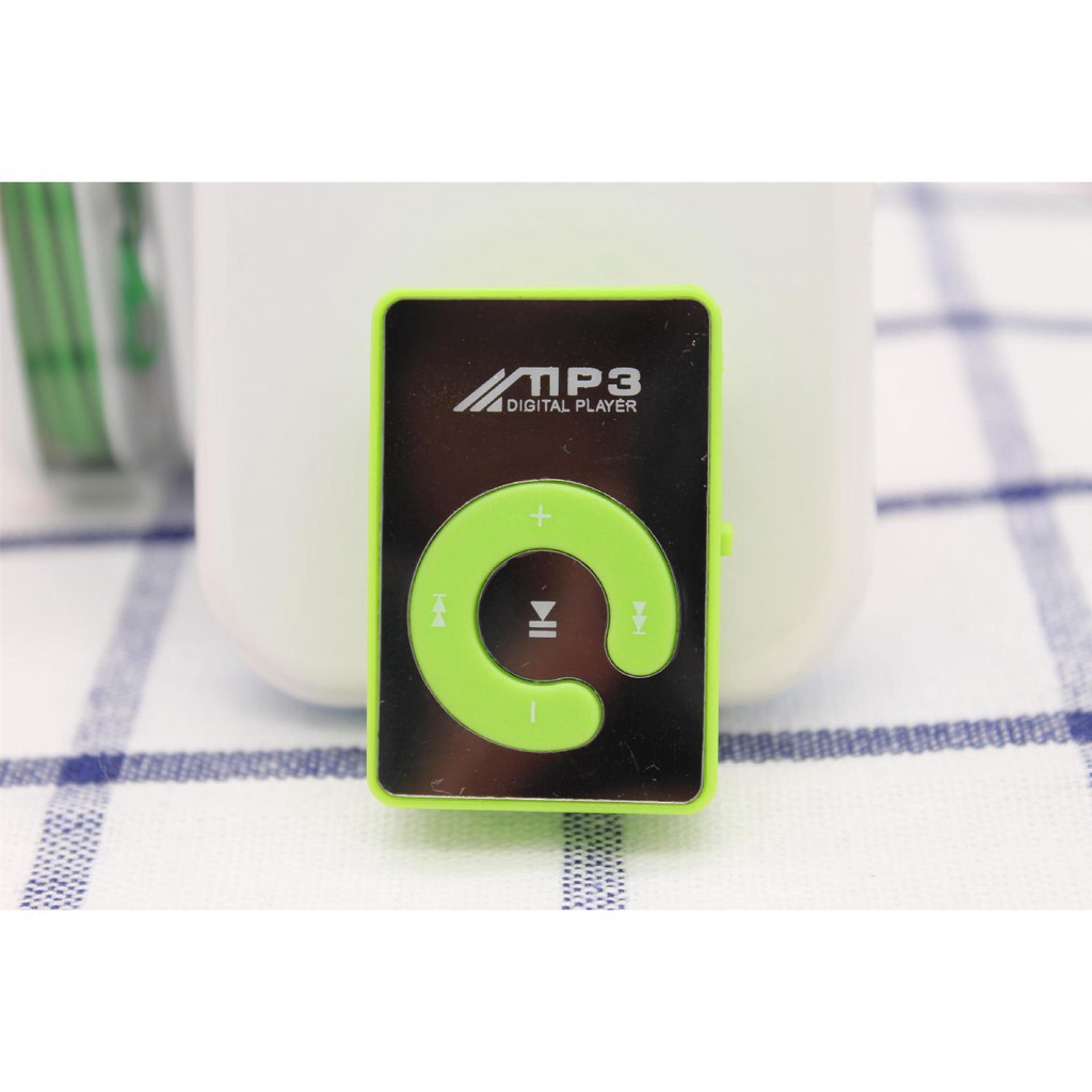 Máy nghe nhạc mp3 hỗ trợ thẻ nhớ 8gb sd-Máy nghe nhạc MP3 kẹp áo hỗ trợ thẻ nhớ SD TF