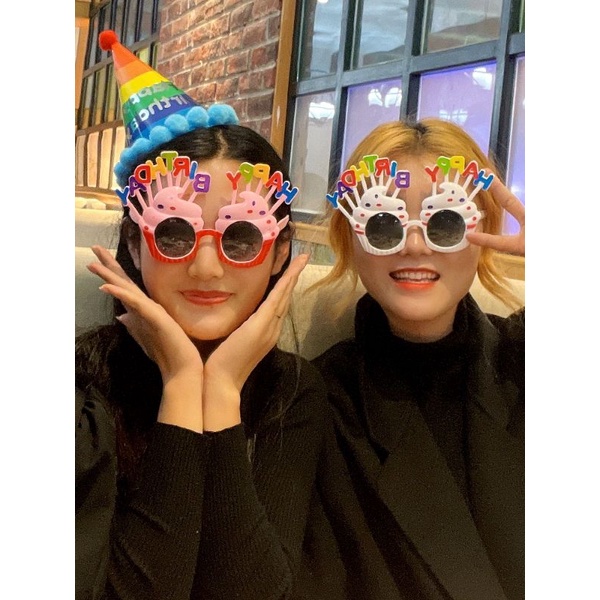 Kính mắt Happy Birthday chúc mừng sinh nhật, phụ kiện sinh nhật