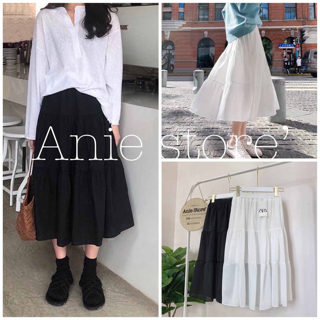 Chân Váy Nữ - Chân váy Vintage 2 lớp Siêu Xinh 2 màu | BigBuy360 - bigbuy360.vn