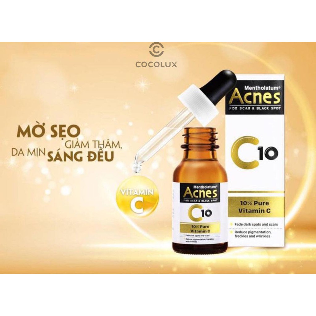 [Công Ty, Tem Phụ] Sản phẩm giảm sẹo và vết thâm Acnes C10 -[COCOLUX]