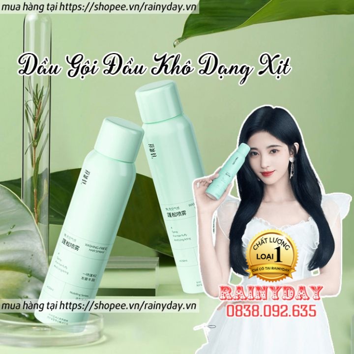 Dầu gội khô dạng xịt Spes, dầu gội đầu khô nữ không bết dính phồng tóc nội địa trung quốc