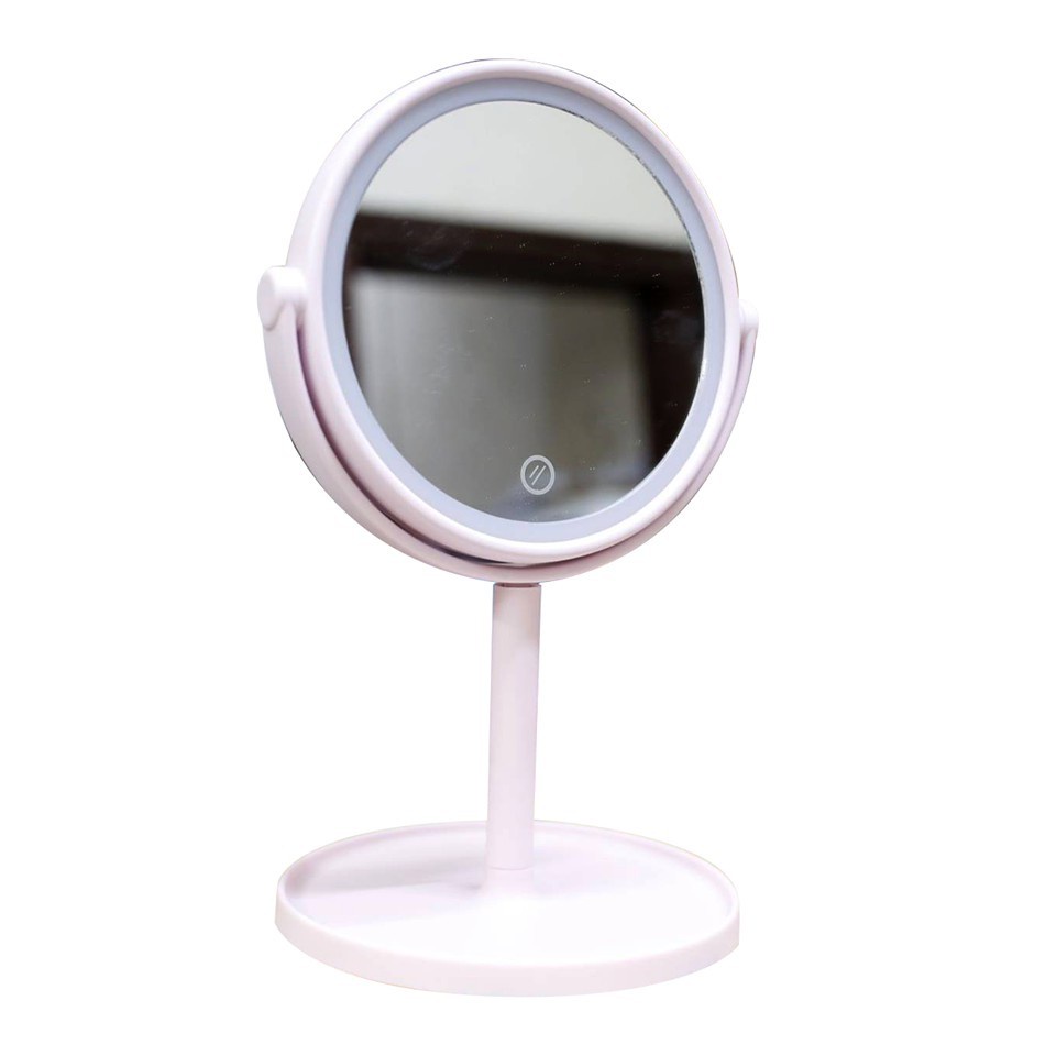 Gương 🌸FREESHIP🌸 Gương Trang Điểm Có Đèn Led Cảm Ứng  Loại cao cấp 28 CM  3 Chế Độ Ánh Sáng Để Bàn KN100