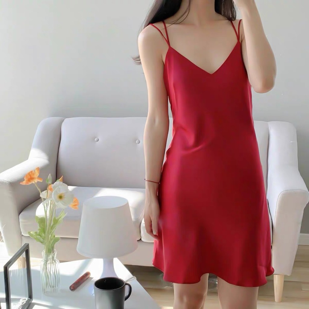 ♥️[Q11.HCM][LL 776]-Váy ngủ sexy satin lụa cao cấp - Đầm ngủ gợi cảm - cô chủ nhỏ