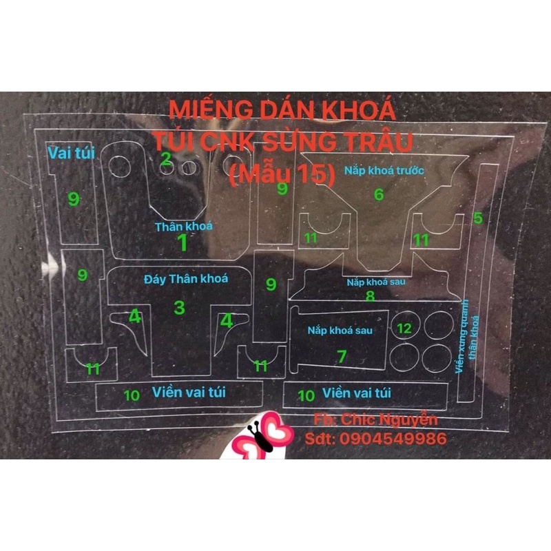 COMBO 200 MIẾNG DÁN KHOÁ TÚI CNK SỪNG TRÂU