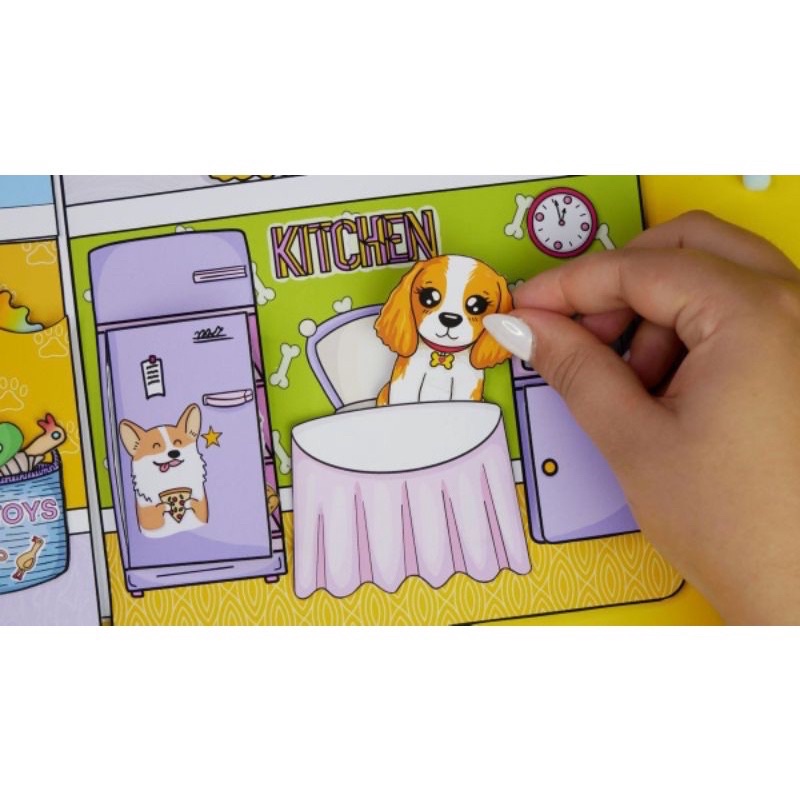 NHÀ CHO BÚP BÊ GIẤY ( NHÀ CHÓ CON MOLLY )