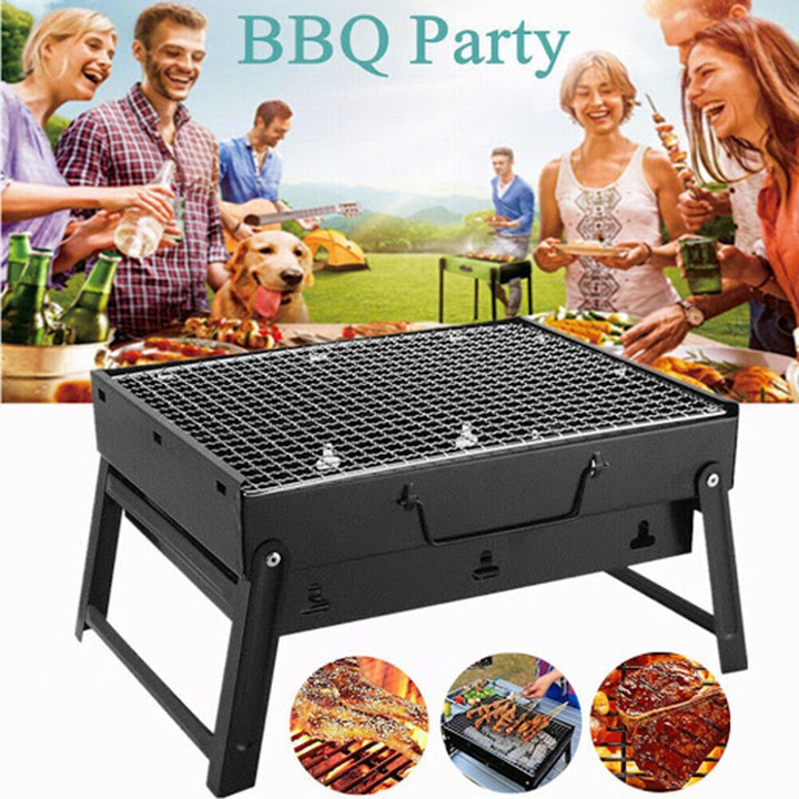 Bếp Nướng Than Hoa BBQ Hình Chữ Nhật Hàng Loại 1