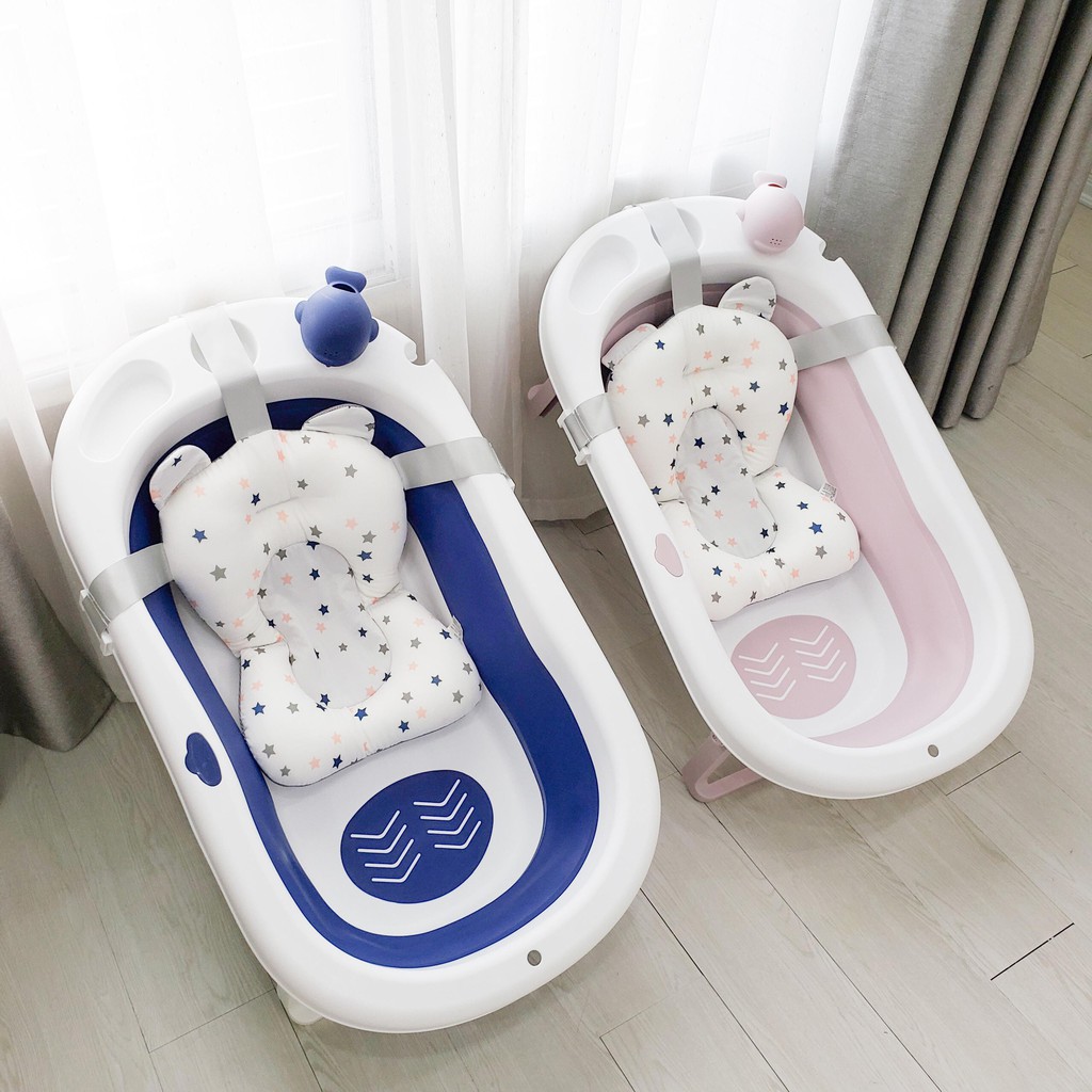Chậu tắm gấp gọn Holla cao cấp kèm phao cho bé