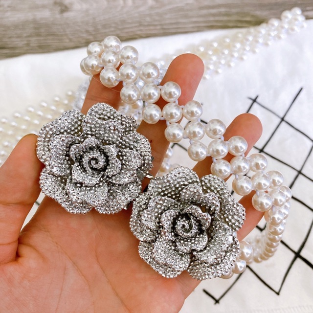 Đai đầm hoa bạc