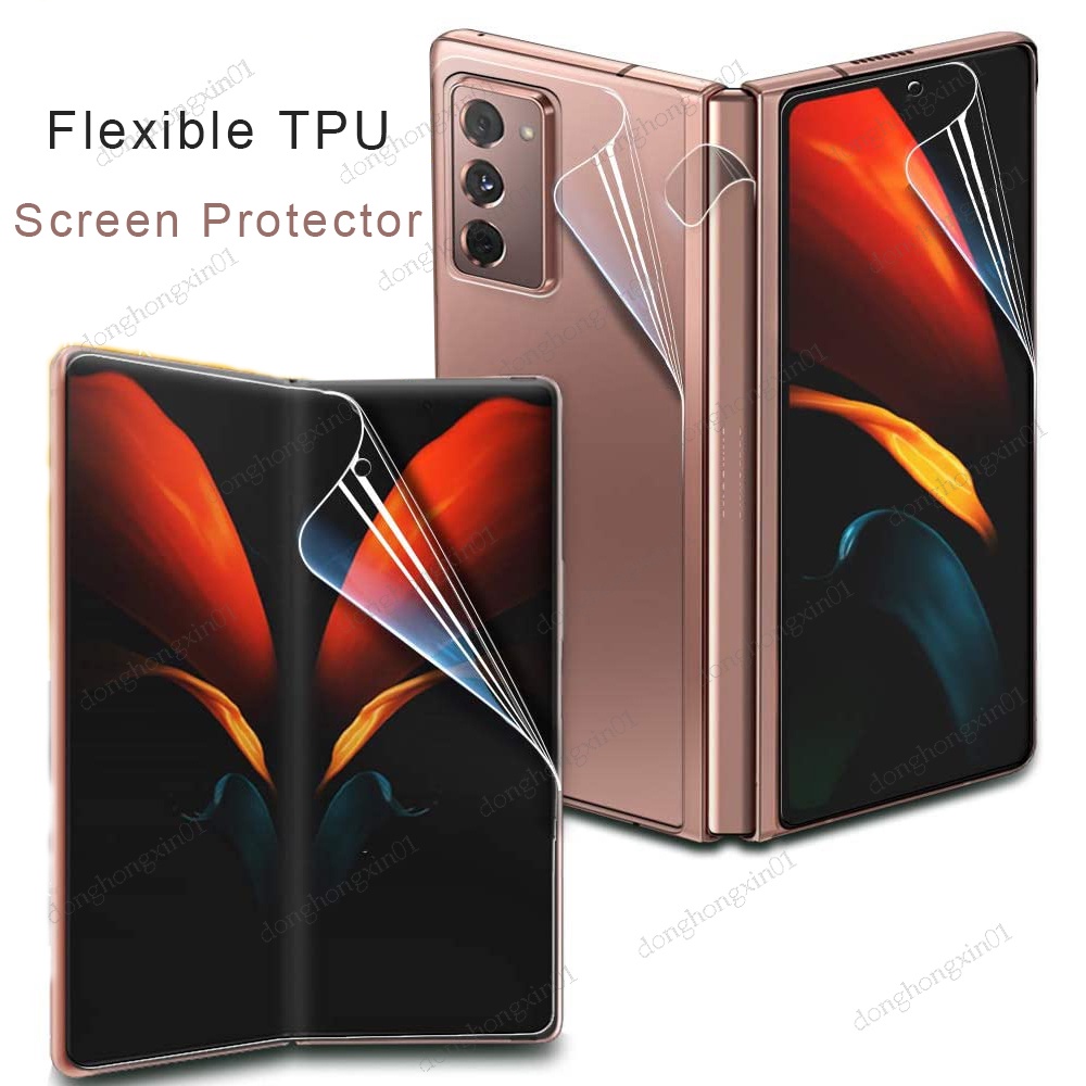 Miếng Dán Hydrogel Mềm Trong Suốt 4 Trong 1 Bảo Vệ Màn Hình Trước Và Sau Cho Samsung Galaxy Z Fold 4 3 2 1 W22 W21 W20 HD