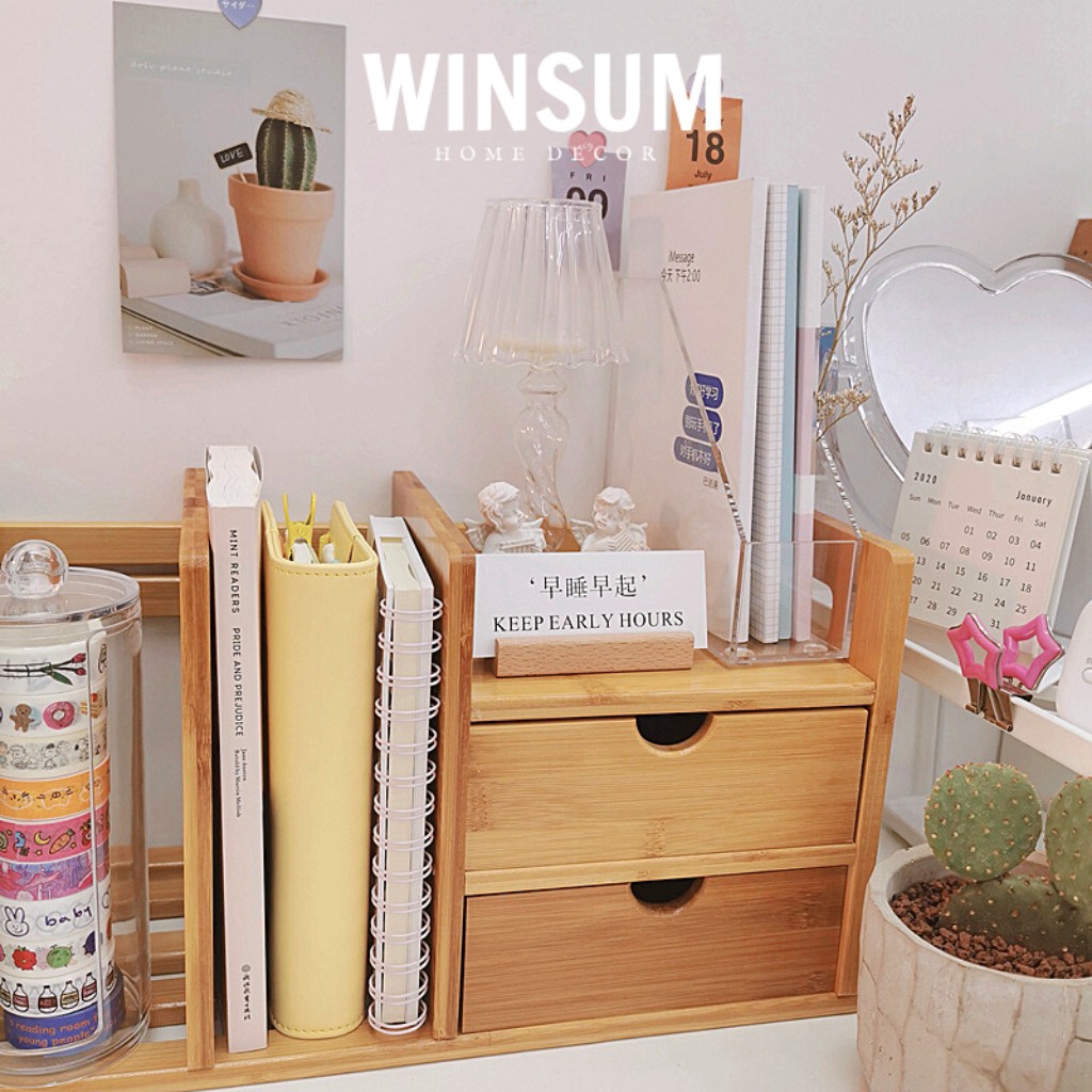 Giá Sách Gỗ Để Bàn Có Thanh Trượt Thay Đổi Chiều Dài - Winsum.decor | BigBuy360 - bigbuy360.vn