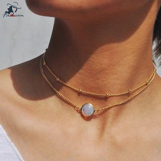 Women Choker Necklace Double Layer Clavicle Chain Metal Vintage Chokers Lady Jewelry Accessories Gif