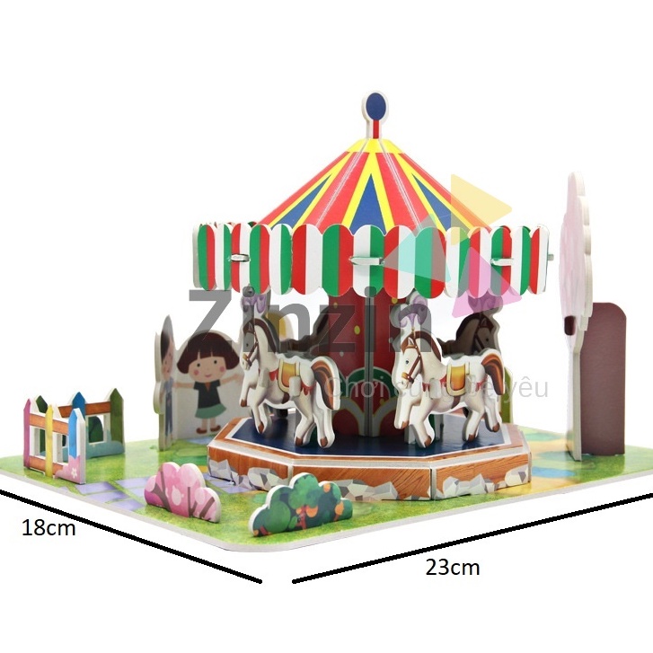 Mô Hình Đồ Chơi Trẻ Em Xe Quay Công Viên, Bộ Lego Lắp Ráp Thông Minh Cho Bé từ 5 Tuổi 1891C