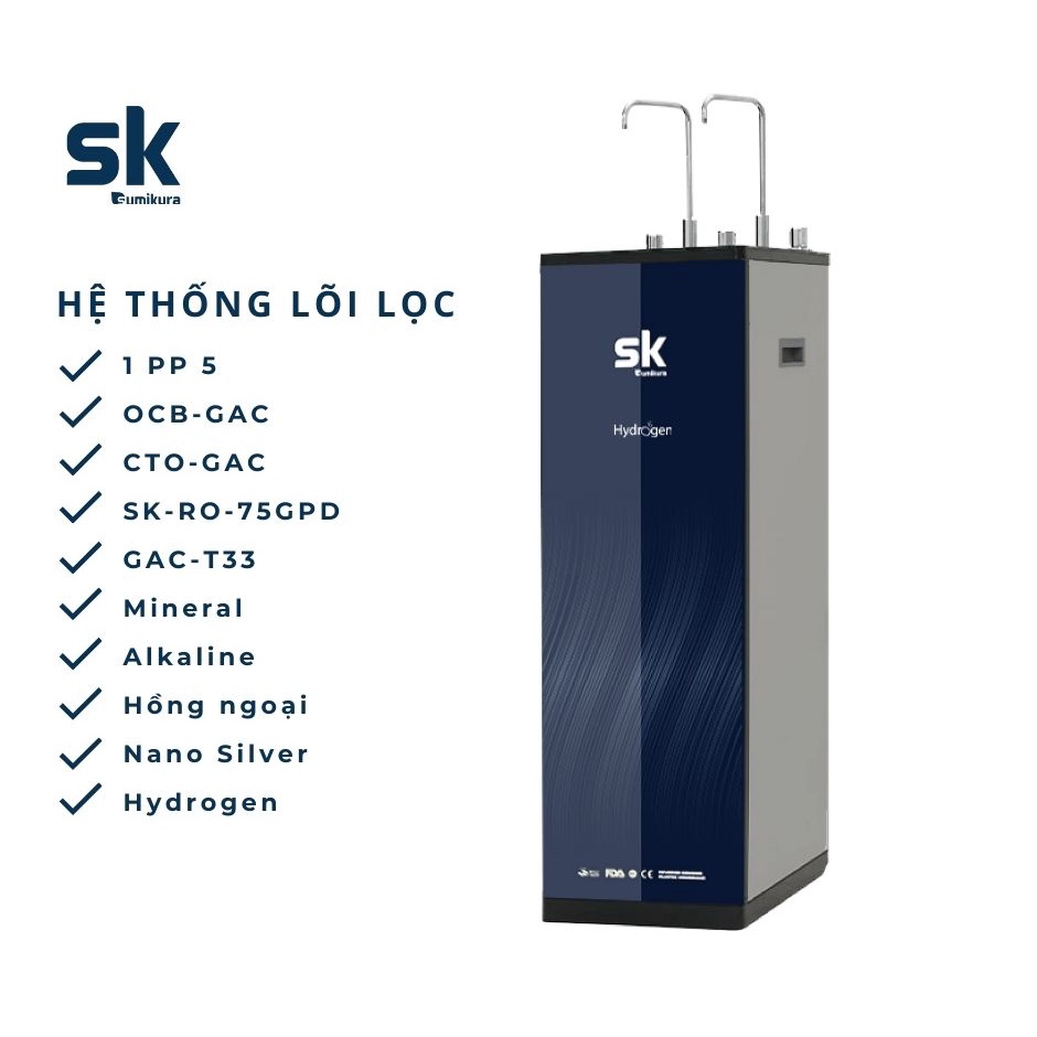 Máy Lọc Nước SK Sumikura 10 Lõi Hydrogen Nóng Nguội Lạnh SKW-HCN-10FS1