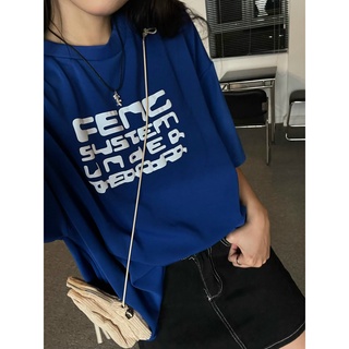 “áo thun xanh in logo feng - utr ”blue capsule t-shirt”
