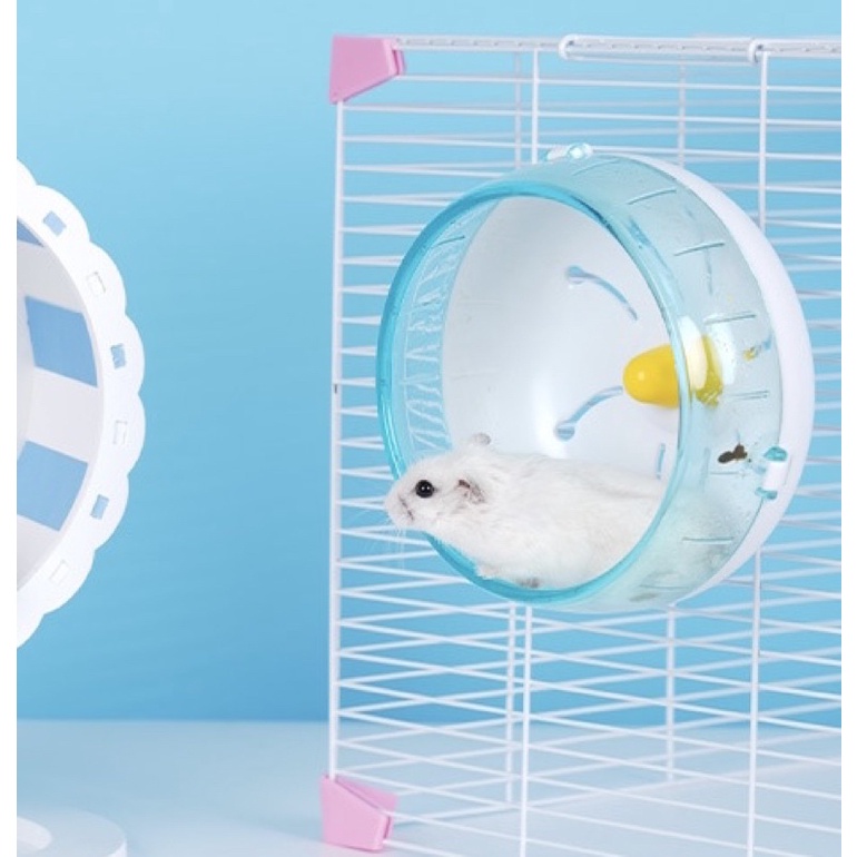 wheel 12cm, dùng tập thể dục cho hamster. Wheel hamster mica. Wheel gắn lồng