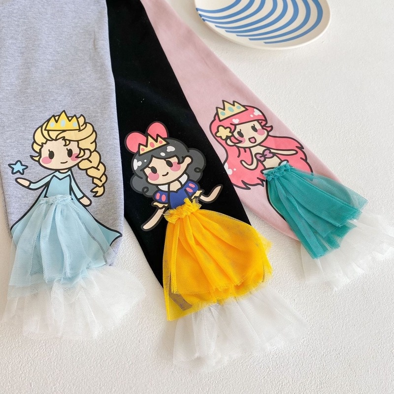 quần legging Elsa cho bé gái Vải Cotton In Hoạt Hình Công Chúa Thời Trang Xuân Thu Cho Bé Gái Từ 3-11 Tuổi