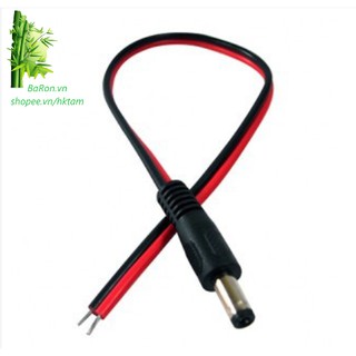Jack cắm nguồn DC 5.5x1.3 Jack đực có dây