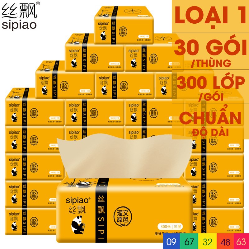 ⚡️Sẵn hàng/Loại 1⚡️30 gói giấy ăn gấu trúc SIPIAO siêu mềm mại siêu dai