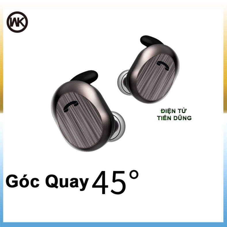 TAI NGHE BLUETOOTH WK DESIGN BD800 - TAI NGHE KHÔNG DÂYLOẠI 2 TAI NGHE- TAI NGHE CÓ MIC TIỆN CHO ĐÀM THOẠI ♥️♥️