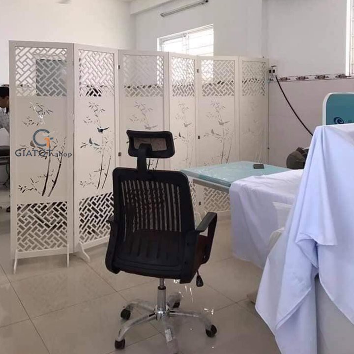 Vách bình phong họa tiết cành trúc/tấm GTS305 cao cấp bằng gỗ CNC chống mối, mọt / Giá bán 1 tấm