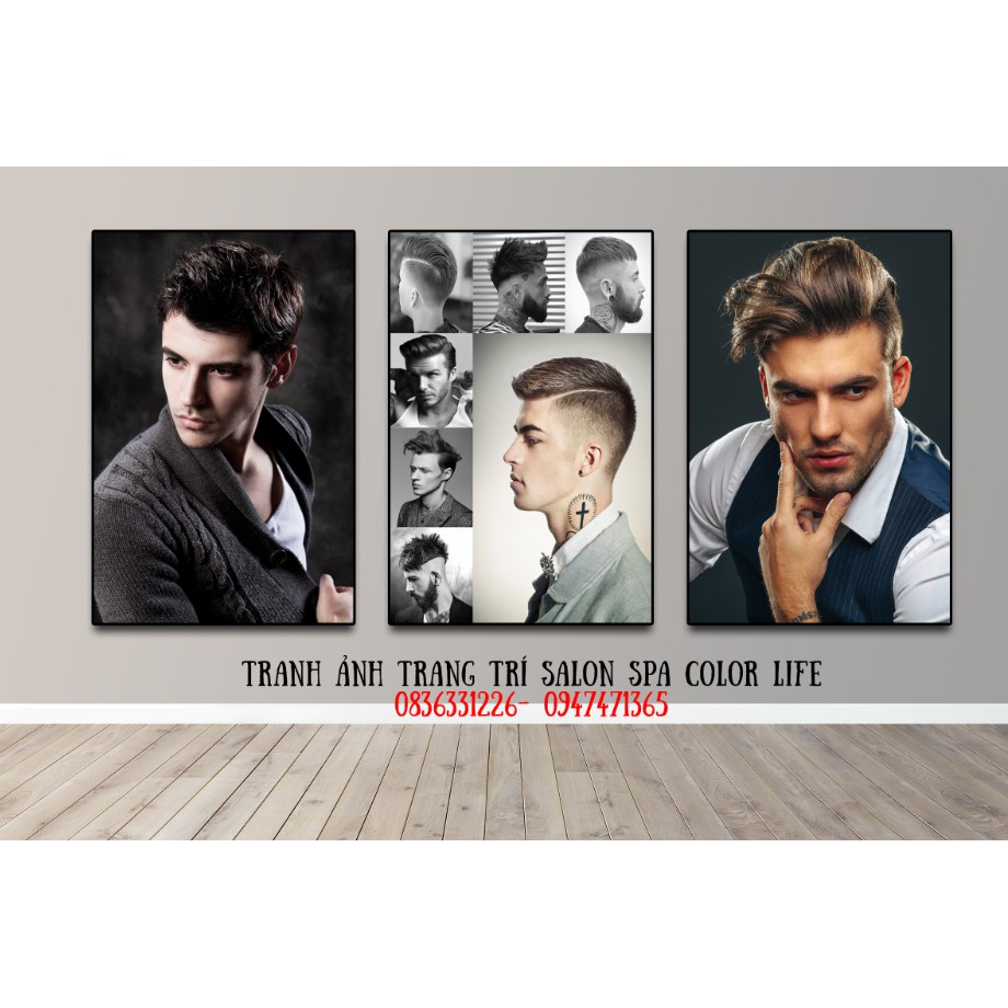 TRANH BARBER TÓC NAM CHO SALON DÁN TREO TƯỜNG SIÊU ĐẸP GIÁ XƯỞNG K38 COLORLIFE