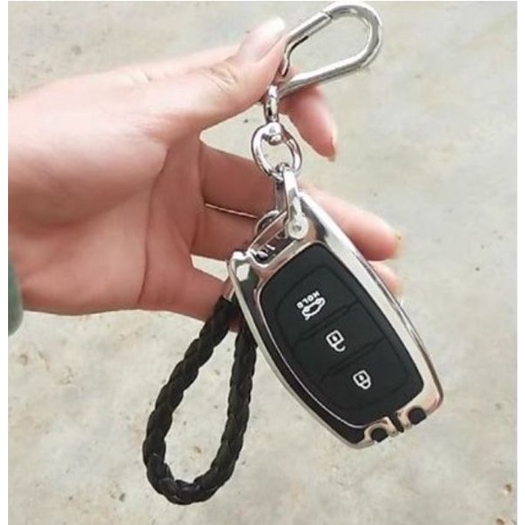 [Ốp chìa khóa] [Hyundai Grand I10] [Hyundai Elantra] [Hyundai Tucson] Kim Loại lót da