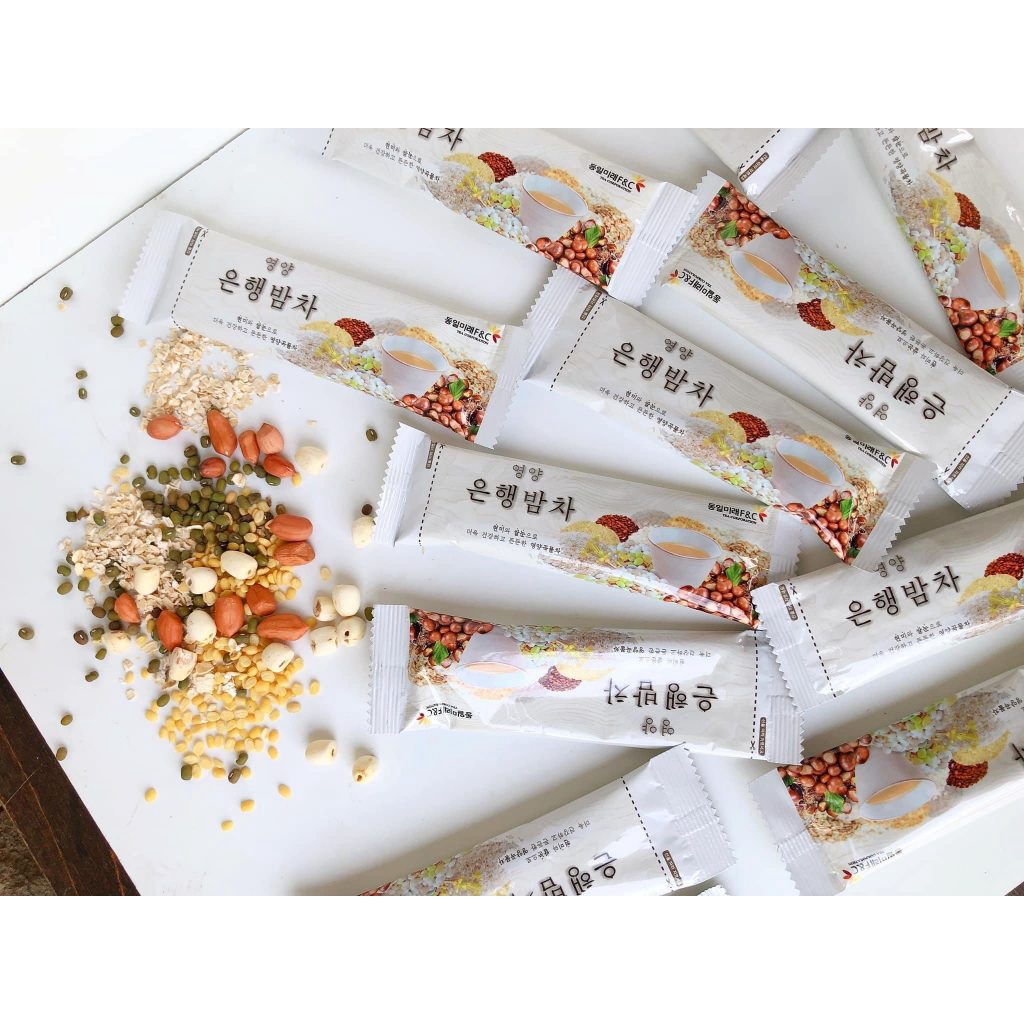 Bột ngũ cốc dinh dưỡng hạnh nhân hạt dẻ Dongil Hàn Quốc cao cấp - Túi 1100g (50 gói x 22g)