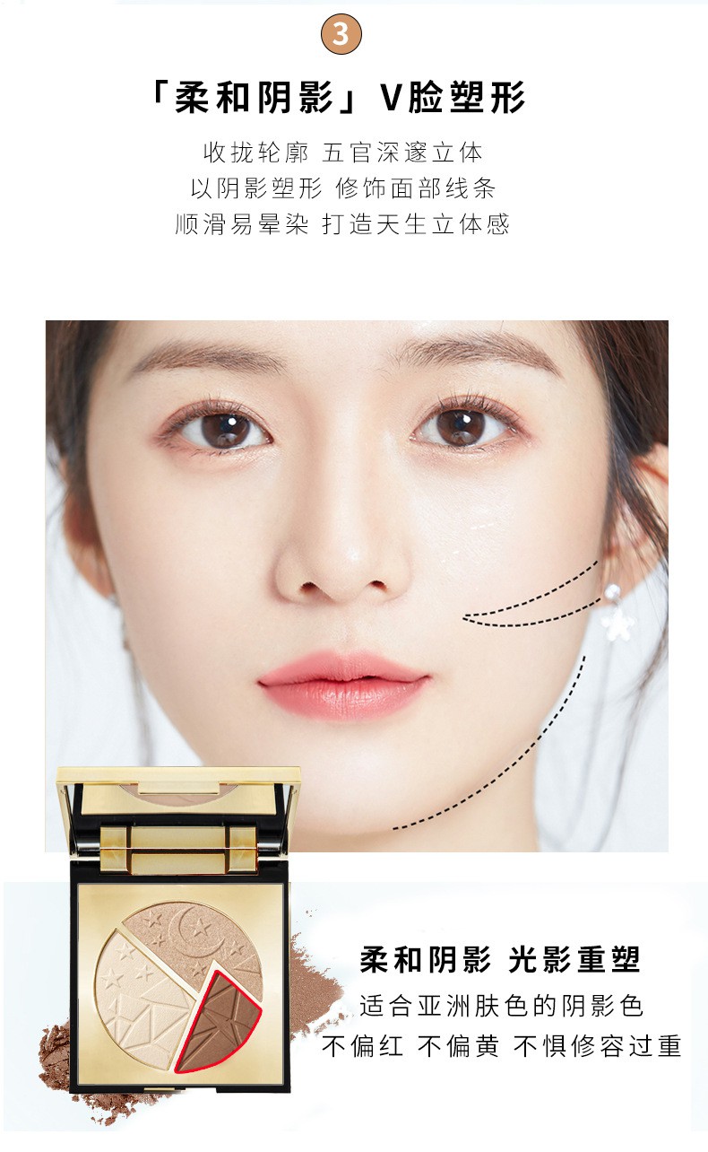 (Hàng Mới Về) Bảng Phấn Tạo Khối Má Hồng Bắt Sáng 3 Trong 1 Tiện Dụng | BigBuy360 - bigbuy360.vn