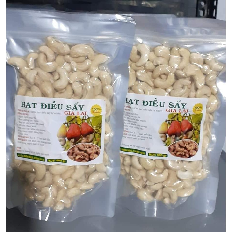 Hạt điều sấy chín đã bóc lụa hạt nguyên không có muối (0,5-1kg)