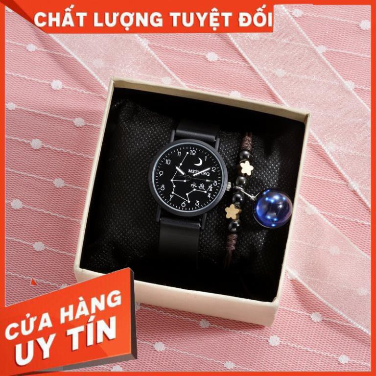 [FREESHIPXTRA] Đồng hồ thời trang nữ MSTIANQ 12 cung hoàng đạo cực hot, dây silicon, mặt dạ quang tuyệt đẹp