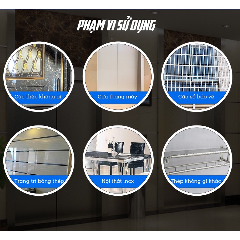 Dung Dịch Làm Sạch, Tẩy Rửa Và Đánh Bóng Bề Mặt Inox Thang Máy Cao Cấp 500ml MARRYSTORE