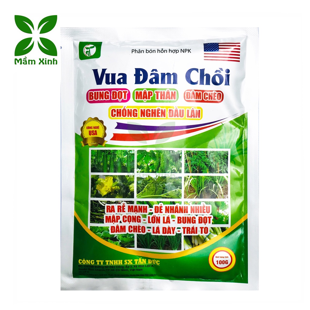 Phân Bón Vua Đâm Chồi Giúp Ra Đọt Đều, Đâm Lá, Phân Bón Hoa Lan, Mai Vàng, Cây Cảnh, Cây Ăn Quả Gói 100gr