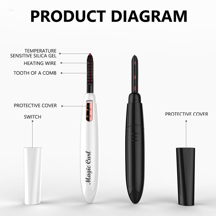 Dụng Cụ Uốn Cong Lông Mi Tự Nhiên Sử Dụng Điện Tiện Lợi Chất Lượng Cao