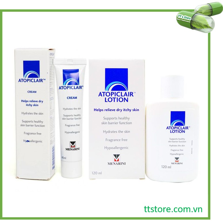 Atopiclair cream 40ml -  Lotion 120ml - Dưỡng ẩm da [Atopiclar]