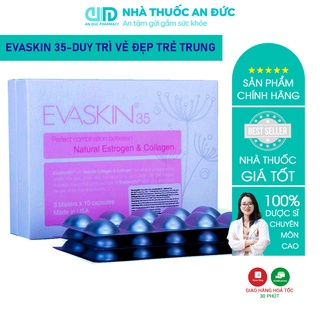 Collagen Evaskin 35, Viên uống đẹp da giúp da trắng sáng, căng mịn, giữ mãi nét trẻ trung – Nhà Thuốc An Đức