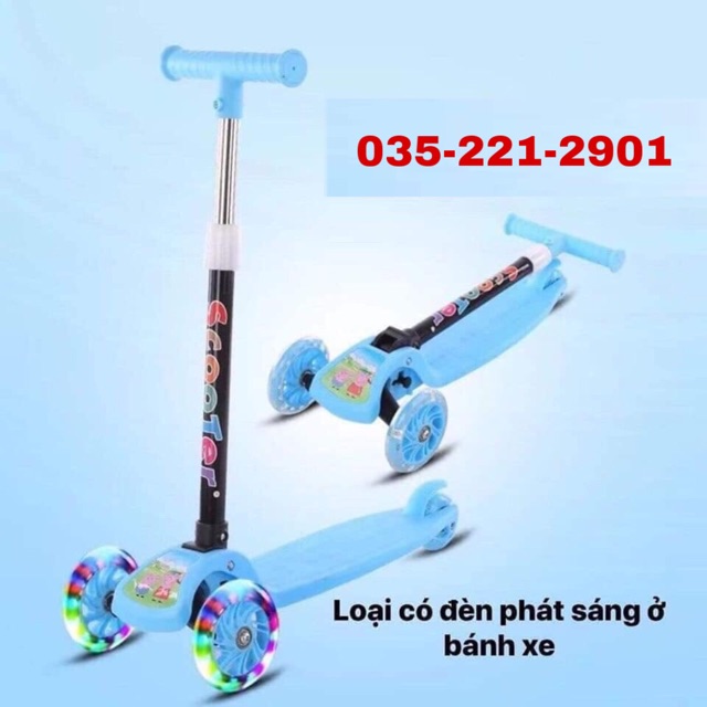 XE TRƯỢT SCOOTER MẪU 02 MỚI CÓ BÁNH XE PHÁT SÁNG