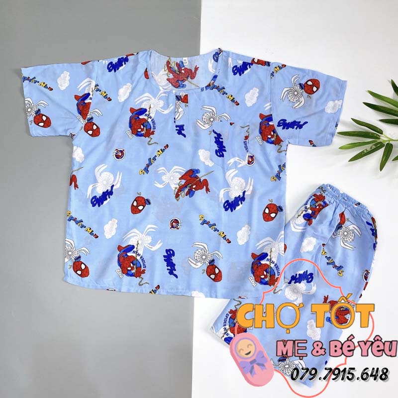 Bộ Ton, Bộ Lanh Tay Ngắn Bé Trai Size Đại (LANH 2 DA LOẠI 1 ÍT RÚT BỀN ĐẸP)