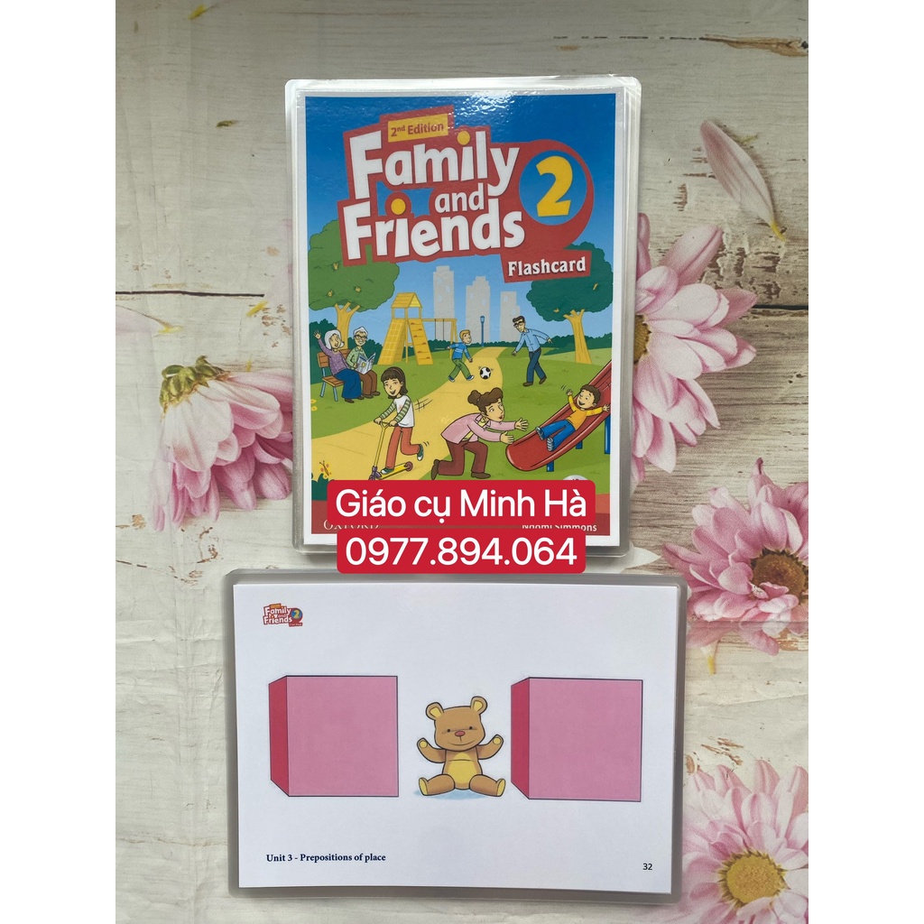 Flashcards Family and Friends 2- phiên bản 2nd- 165 thẻ ép plastic